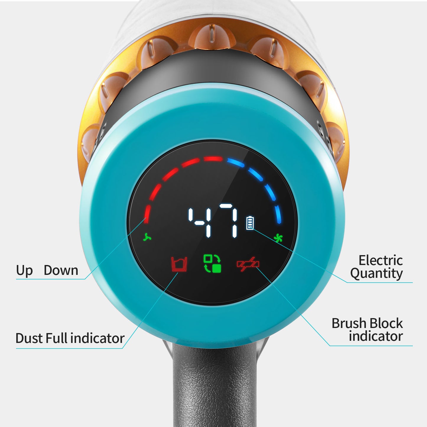 Moolan LED Home Brushless Motor Vacuum V6