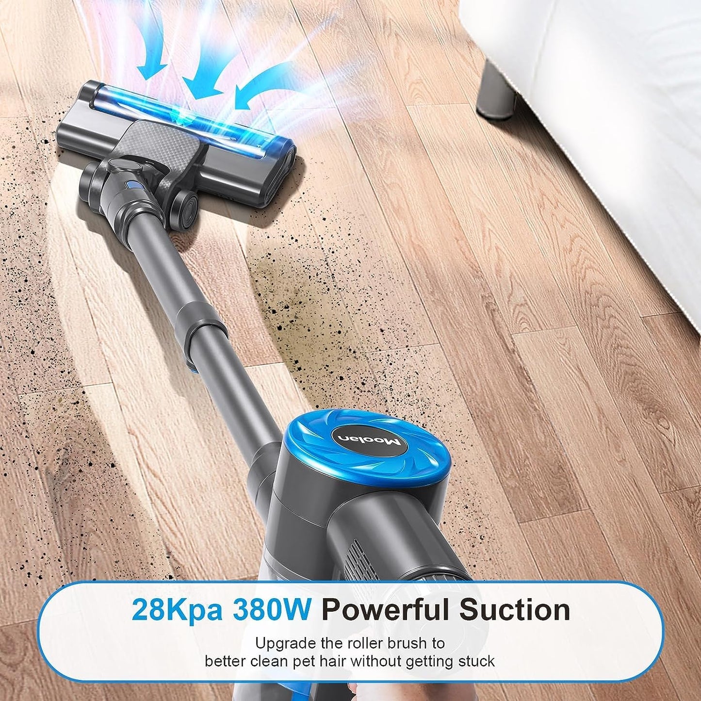 Moolan Home Cordless Vacuum - Black