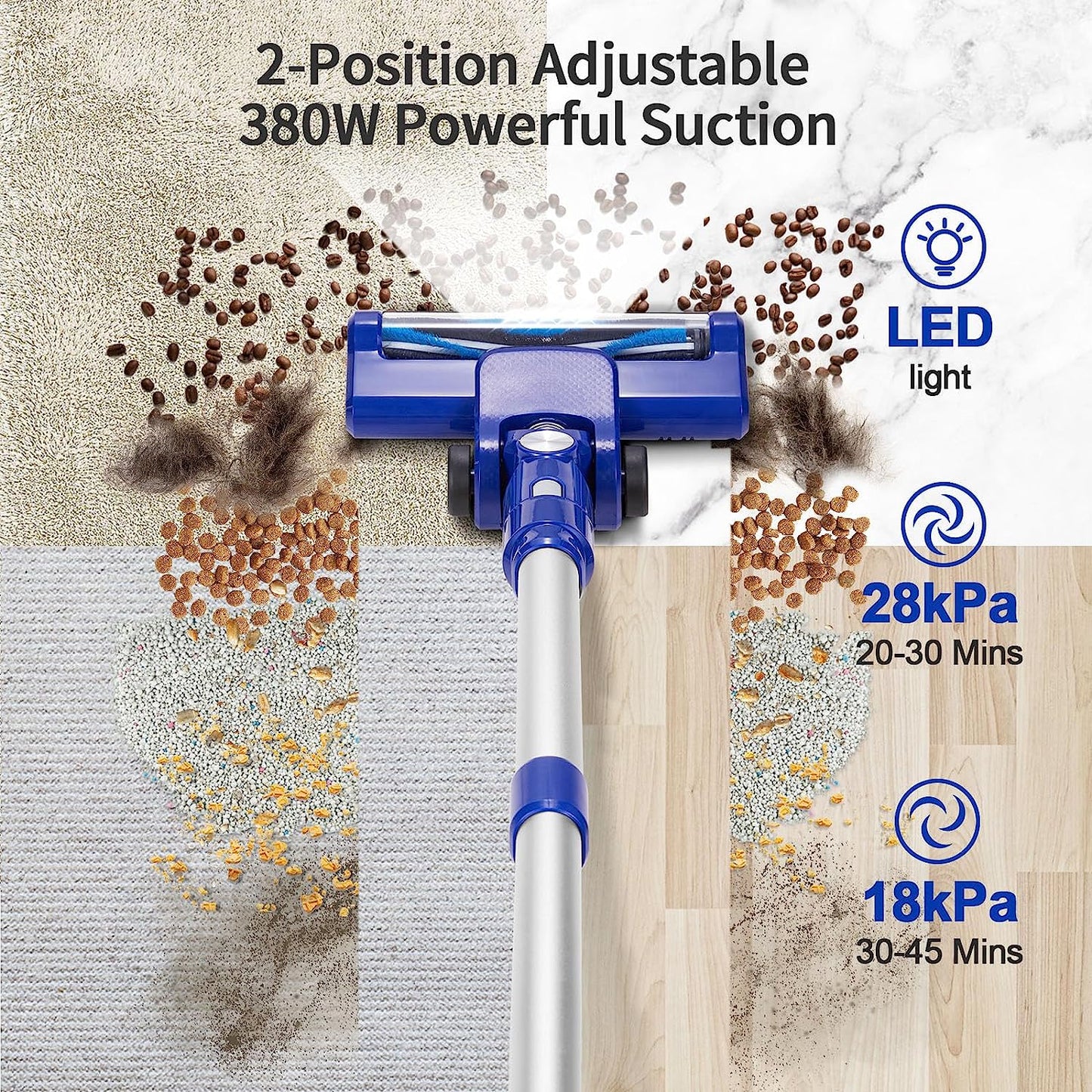 Moolan Stick Vacuum Cleaner - Blue