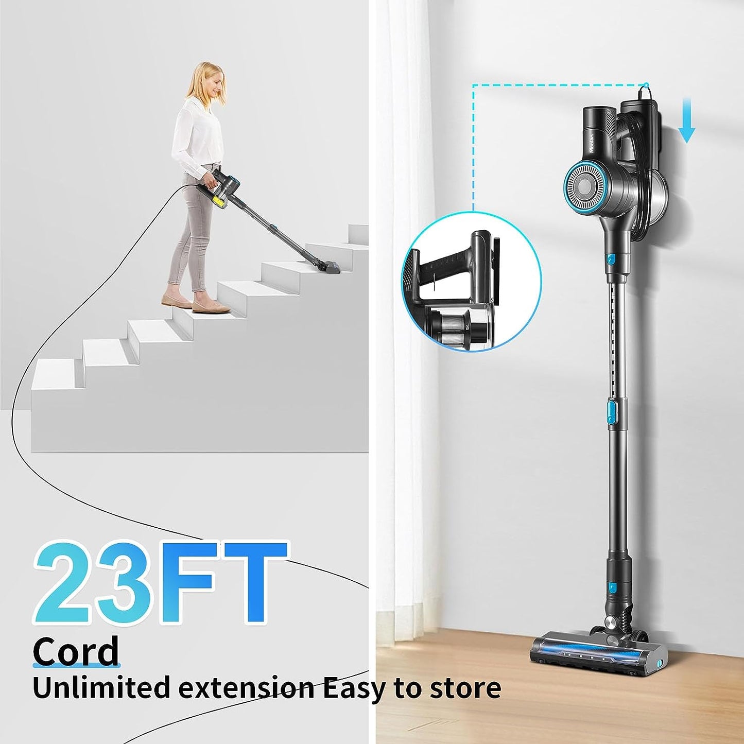 Moolan Corded Stick Vacuum V5