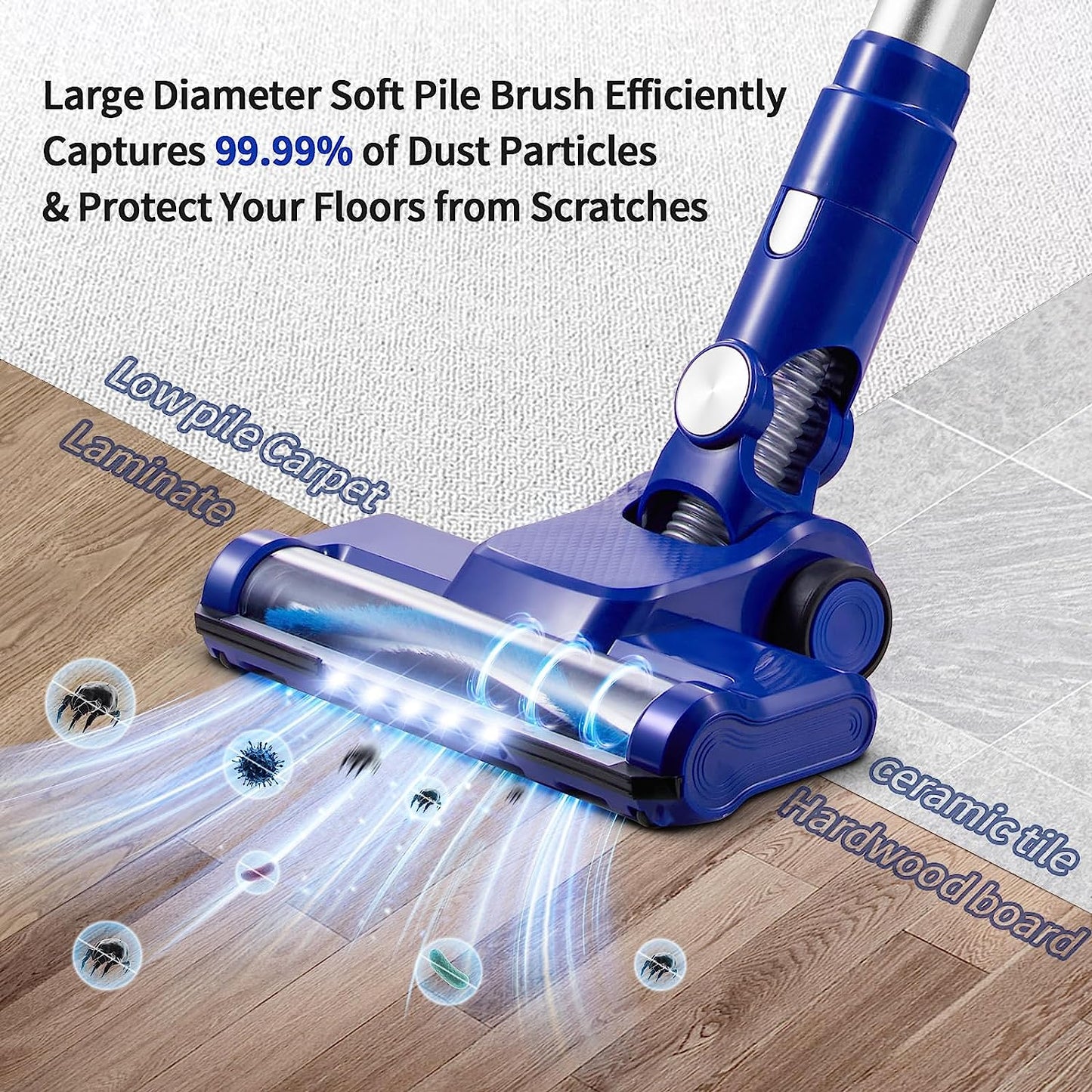 Moolan Stick Vacuum Cleaner - Blue