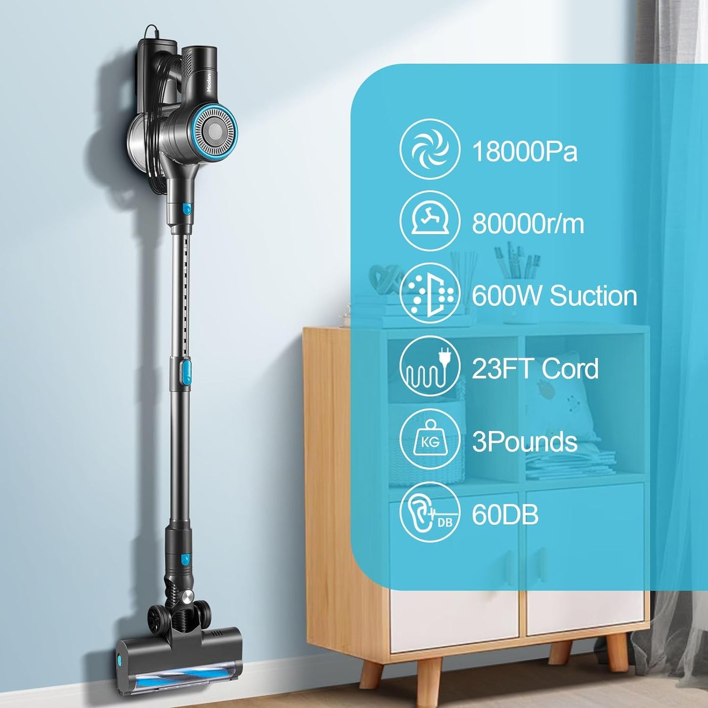 Moolan Corded Stick Vacuum V5