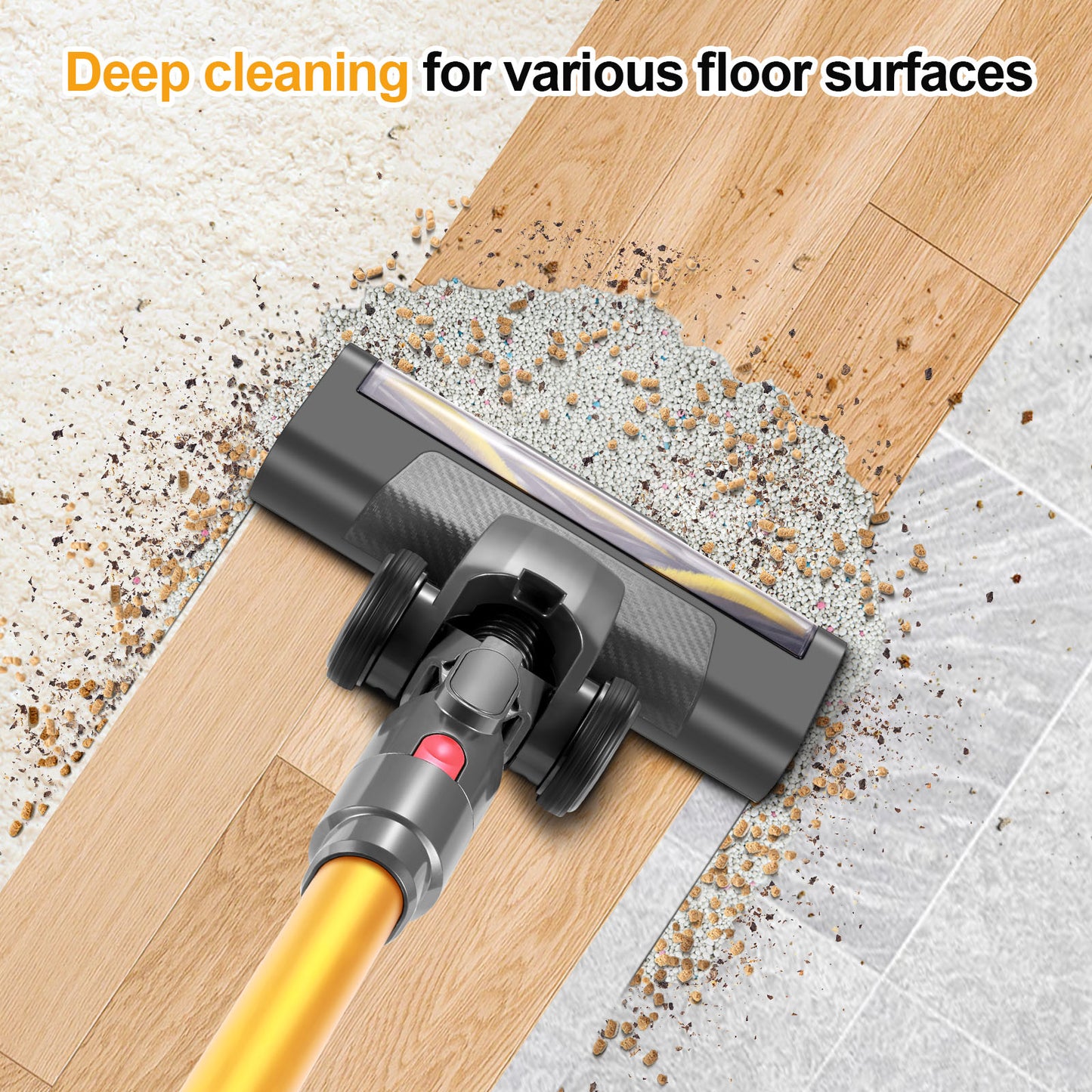 Moolan Cordless Brushless Motor Vacuum - Gold